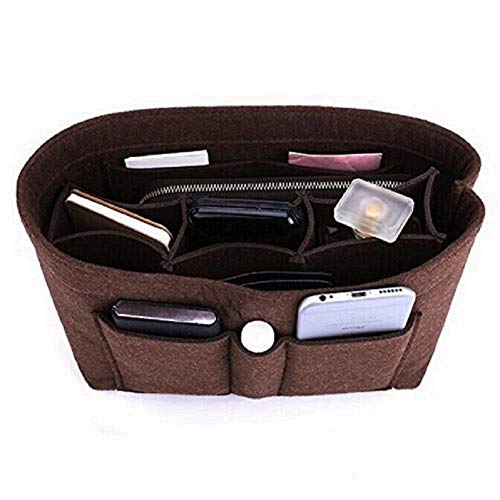 ZTUJO Purse Organizer Insert, Felt Bag Organizer For Handbag Purse Organizer,13 Colors, 6 Size (Small, Coffee) - color: Coffee, size: Small
