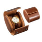ROSELLE Single Watch Case for Men and Women with Suede Lining - Watch Roll Travel Case - Storage Organizer and Display(Brown-1) - color: Brown-1