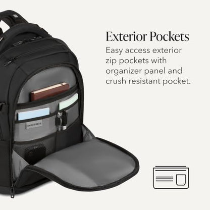SwissGear Travel Tech Pro Laptop Backpack – Fits Laptops up to 16” – ScanSmart TSA-Friendly Backpack with Multiple Organizer Pockets – Black - color: Black, style: Travel Tech Pro