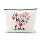 Valentines Day Makeup Cosmetic Bag Heart Toiletry Bag Pouch Engagement Anniversary Wedding Gifts Bags for Womens Wife Girlfriend Fiancee Love You Gift Gf Proposal Gifts Travel Make Up Bags Organizer - color: Heart Toiletry Bag Pouch