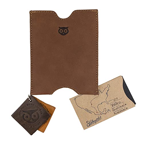 Hide & Drink, Travel Passport Pocket Sleeve Handmade from Full Grain Leather - Single Malt Mahogany - color: Single Malt Mahogany