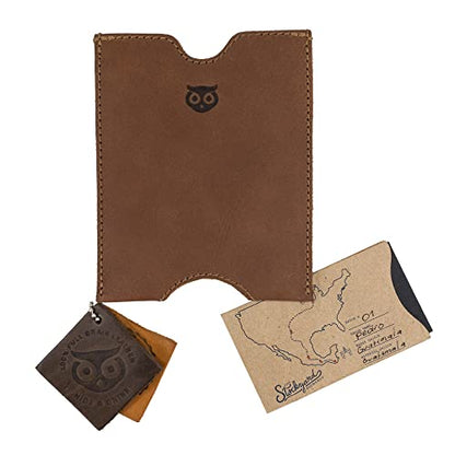Hide & Drink, Travel Passport Pocket Sleeve Handmade from Full Grain Leather - Single Malt Mahogany - color: Single Malt Mahogany
