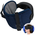 SARISUN Travel Pillows for Airplanes, Airplane Pillow for Long Flight, Airplane Head Strap with Sleep Eye Mask, 360° Headrest for Car Trip, Stop Bobblehead, Mottled Grey - color: Mottled Grey