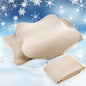Hahafelt Cooling Cervical Neck Pillowcase Cover (Only Pillow Case) Ergonomic Pillowcase with Zipper Breathable Contour Pillow Cover for Side Back Stomach Sleepers(Champagne,Standard Size) - color: Champagne, size: Standard