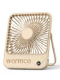 Warmco 10000mAh Portable Travel Fan 7-inch, Up to 24H Runtime, Ultra-thin Quiet Rechargeable Battery Powered Desk Fan with Digital Display for Camping, Office, Bedroom, Cruise Essentials - color: Sand