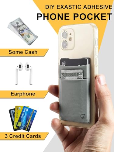TOYFID Credit Card Holder Wallet for Mens - Metal Slim Minimalist Cards Holder with Stretch Money Pocket - RFID Blocking&Ultralight Small Wallet - color: Silver A