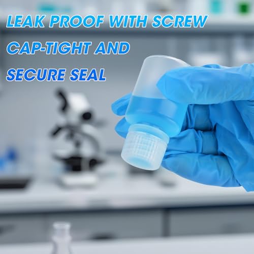 1oz/30ml Plastic Sample Bottles with caps, Wide Mouth Reagent Bottle with Lids Leak Proof Containers Water Sample Bottles for Laboratories, Travel(10Pcs) - style: 30ML-10pcs