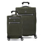 Travelpro Platinum Elite Softside Expandable Luggage, 8 Wheel Spinner Suitcase, TSA Lock, Men and Women, Pilot Green, 2-Piece Set (21/25) - color: Pilot Green, size: 2-Piece Set (21/25)