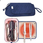 Leudes Hair Tools Travel Bag for Women Heat Resistant Mat for Travel Essentials Hot Tools Straighteners,Flat Irons,Curling Iron,Hot Air Brushes and Hair Dryer Organizer Bags 2 in 1 (Navy Blue) - color: Navy Blue