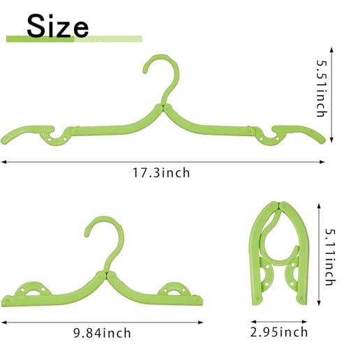 12Pcs Travel Hangers Foldable Portable Plastic Hangers Folding Clothes Hangers Space Saving Clothes Hangers for Business Trip Travel - color: Colorful 12pcs