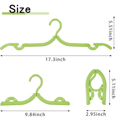 12Pcs Travel Hangers Foldable Portable Plastic Hangers Folding Clothes Hangers Space Saving Clothes Hangers for Business Trip Travel - color: Colorful 12pcs