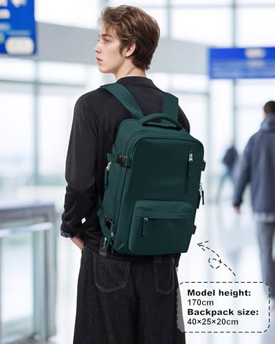 VGCUB Travel Backpack for Women Men, Spirit Airlines Personal Item, 18x14x8 Inches, Laptop, College, Waterproof, Carry On, Flight Approved, Work, Peacock Blue - color: Peacock Blue, style: Small