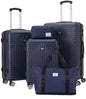 Hoteel Luggage Sets 5 Piece, 4-Year Warranty, Durable Suitcase Set with Spinner Wheels, ABS+PC Hard Shell Lightweight Luggage with TSA Lock, Large Checked Travel Suitcases, Dark Blue((20/24/28/DB/TB) - color: Dark Blue, size: 20/24/28/TB/（DB/BP）