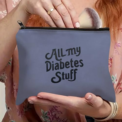 Medicine Storage Pouch with Diabetes, Medicines Bag, and Medical Supply Designs, White Canvas Zipper Cases, Multi-Use Functionality (Gift for Birthdays, Graduation, Christmas) (Style G) - style: Style G