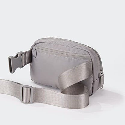 Pander Belt Bag for Women, Fashion Waist Packs, Crossbody Bags with Adjustable Strap (Light Grey). - color: Light Grey