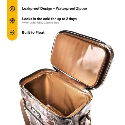 RTIC Ultra-Tough Soft Cooler 50 Can, Insulated Bag Portable Ice Chest Box for Lunch, Beach, Drink, Beverage, Travel, Camping, Picnic, Car, Trips, Floating Cooler Leak-Proof with Zipper - color: Camo