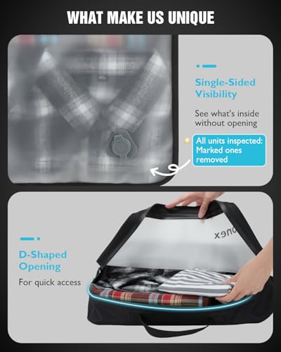 Gonex Vacuum Travel Bag with Pump, Reusable Compression Packing Bag with Handle & Transparent Window, Wide Opening, Waterproof Travel Storage Organizer for Carry-On Suitcase, Backpack (2PCS+Pump) - size: 2PCS with Pump