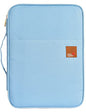Lanola A4 Document Bags Portfolio Waterproof Business File Holder Travel Gear Organizer Electronics Accessories Bag - color: Light Blue