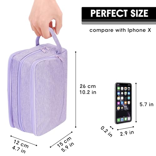 Toiletry Bag for Men Hanging Dopp Kit Water Resistant Shaving Bag Small Toiletry Bag for Traveling (Denim Pure Purple) - color: Denim Pure Purple