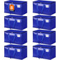 HomeHacks Moving Bags, 8-Pack Heavy Duty with Strong Zippers and Handles Collapsible Moving Supplies, Storage Totes for Packing & Moving Storing 93L-8 Pack (Blue) - size: 93L-8 Packs