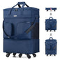 Hanke Expandable Collapsible Luggage with Wheels Suitcase Luggage Rolling Travel Bag Duffel Bag for Men Women Lightweight Suitcase Large Capacity with Spinner Wheel (Blue) - color: Blue Upgrade Version 2