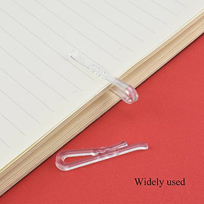 HAHIYO 1.5 inches/38mm 200Pcs Clear Plastic U Shape Alligator Clips Clothespins Garment Shirt Folding Clips with Teeth for Sewing Room Folding Board Sock Tie Pant Securing Fabric to Comic Book Board - size: Clear - 1.5 inches - 200 Count - With Teeth