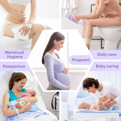 Easy@Home Portable Peri Bottle for Postpartum & Perineal Care: Handheld Bidet Perfect for Personal Hygiene Cleaning & Travel Friendly | 380ml Leakproof & Convenient Design | BPA-Free | EPB-01 Purple - color: Purple