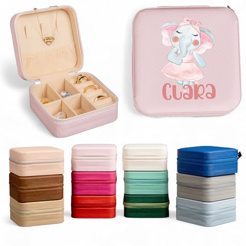 Custom Travel Jewelry Organizer, Jewelry Box, Ring Holder For Jewelry, Travel Accessories For Women, Jewerly Organizator, Bridesmaid Gifts - color: PU Leather - Ballerina 3