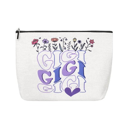 Mimi Gigi Makeup Cosmetics Bags Gifts for Grandma Nana Travel Toiletry Bag from Granddaughter Grandson Nana Granny Makeup Pouch Grandma Grandmother Birthday Small Canvas Storage Bag Gifts - color: Gigi