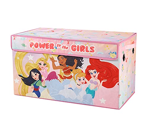 Idea Nuova Disney Princess Collapsible Toy Storage Trunk with Lid, 28" W x 16" D x 14.5" H - color: Disney Princess