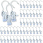 Hangers Clips,Stainless Hooks for Closet Hooks,Heavy Duty Clothespins Laundry Hanging Hooks,Travel Portable Clothes,Boot Tall Towel Hats Socks Pants and Bras (50, Matte White) - color: Matte White