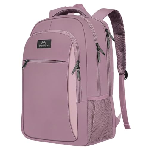MATEIN Personal Item Backpack 18 * 14 * 8, Underseat 15.6 inch Travel Laptop Backpack for Women, Sturdy Water Resistant Slim Daypack College Computer Bag Gift, Dark Purple - color: Dark Purple, size: 15.6 Inch