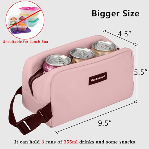 Cerbonny Cooler Bag Freezable Lunch Bag for Work School Travel,Leak-proof Small Lunch Bag,Small Insulated Bag For Kids 3+/Adults,Freezer Lunch Bags,Freezable Snack Bag,Pink - color: Pink-B-2