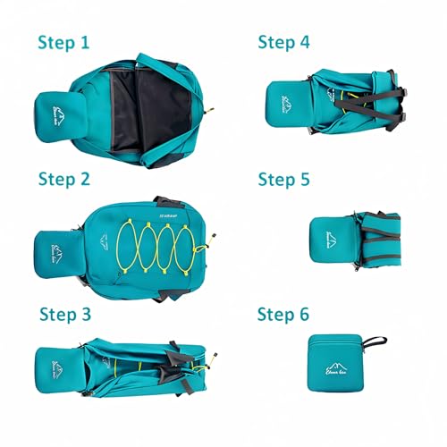 Outdoor Water Resistant Hiking Backpack - color: Teal
