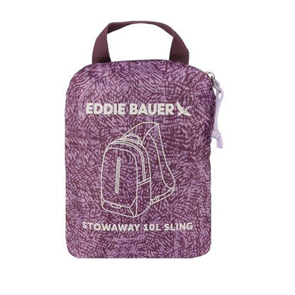 Eddie Bauer Stowaway Packable Sling Bag | Travel | Outdoor | Lightweight | Compact | Ripstop Nylon, Lilac-10L - color: Lilac