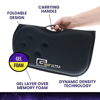 GSeat Ultra Orthopedic Gel and Foam Seat Cushion - for Coccyx, Back, Tailbone, Prostate, Postnatal, and Sciatica Pain/Discomfort - Office, Car, Chair, Travel (Cardinal Red) - color: Cardinal Red