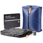 Relime Classic Series Vacuum Bags for Travel Luggage with Wireless Pump, Compression Bags for Carry On Suitcases and Backpack, Vacuum Seal Packing cube for Cloth Packing (2PC + PUMP Gray & Blue) - color: 2PC Gray & Blue