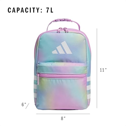 adidas Kids Santiago Lunch Bag – Insulated Cooler Lunchbox for Girls & Boys, 8L, Adi Comp Black/Bright Royal Blue/White/3, One Size - color: Adi Comp Black/Bright Royal Blue/White/3