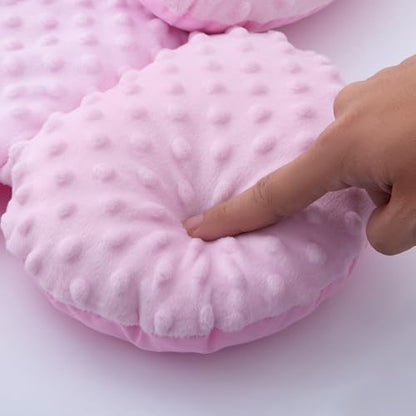 Pro Goleem Infant Car Seat Head Neck Body Support, Ultra-Soft Minky and Microfiber Newborn Car Seat Insert, Perfect for Car Seat, Stroller, 2-in-1 Reversible, Girls, Pink - color: Pink
