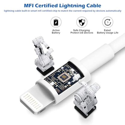 Charger for iPad,12W Fast USB i Pad Charging Fast Foldable Block Portable Travel Plug Adapter with USB A to Lightning iPhone Charging Cable Compatible with iPhone,iPad 9/8/7/6,Mini 5/4/3/2/1,Air 3/2/1 - size: 1PACK 3FT