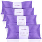 SuzziPad Lavender Eye Pillows for Relaxation with Aromatherapy, Weighted Mask for Sleeping, Hot & Cold Therapy Compress for Dry Eyes, Yoga Meditation Pillow, Purple, 4 Packs - color: Purple