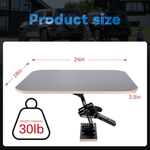 Generic Car Tail Table Portable Tailgate Camping Table for Cars, Vans & SUVs | Folding Outdoor Vehicle Table for Camping, Road Trips, Tailgating, and On-The-Go Workspaces