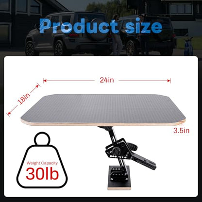 Generic Car Tail Table Portable Tailgate Camping Table for Cars, Vans & SUVs | Folding Outdoor Vehicle Table for Camping, Road Trips, Tailgating, and On-The-Go Workspaces