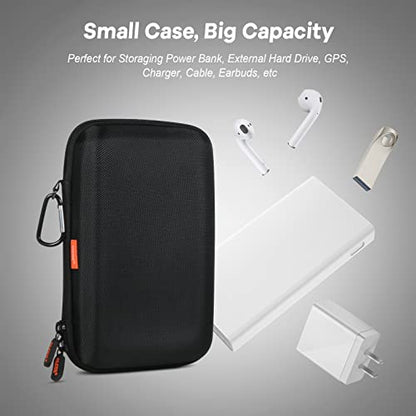 Shockproof Hard Shell Carrying Case, 2 Colors | Larger Capacity Storage Pouch, For GPS, External Hard Drive, Power Bank, Charger, Cable - color: Z Black and Deep Purple