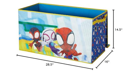 Marvel Spidey and His Amazing Friends Collapsible Toy Storage Trunk,Durable Organizer with Soft Lid, 28.5" x 14.5" x 16" - color: Spidey and His Amazing Friends