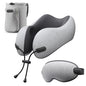 urnexttour Neck Pillow for Travel Memory Foam Design Models Pillows with Zero Eye Pressure 3D Eye Mask and Compact Bag Traveling Essentials Plane Car Flight Rest Sleeping Use Adult, Light Gray - color: Light Gray