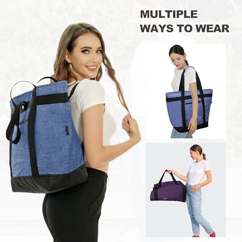 BeeGreen Insulated Cooler Bag Leakproof Freezer Shopping Tote for Groceries Heavy Duty Thermal Food Delivery Bag - color: Navy Blue, style: Sling Cooler