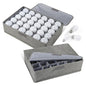 Light Bulb Organizer Storage Box with Lid, Foldable Dustproof Storage Container with 30 Dividers Sturdy PP Board Fits Various Standard Bulbs Fabric Case for Home, Grey, 17 x 11.42 x 5.13 Inches