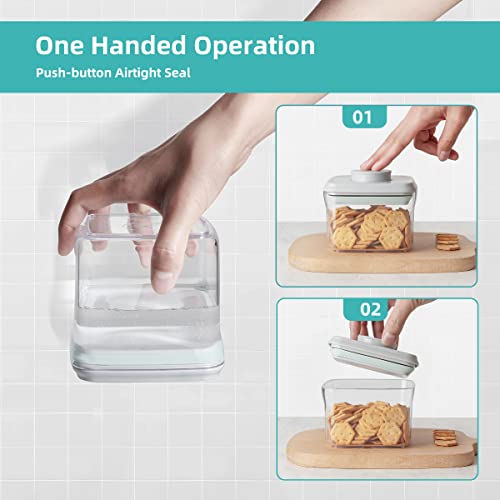 Ankou Airtight Pop Cereal Container, 3300ml Each Large Cereal Containers with Scoops Food Storage Canister Dispenser Perfect For Cereal Flour Spaghetti Rice Kitchen Organizing 3.5qt - color: 3300ml*3