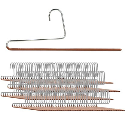 Mawa by Reston Lloyd Non-Slip Space Saving Clothes Hanger with Single Rod for Pants, Style KH35U, Copper, Set of 160 - color: Copper, size: Set of 160